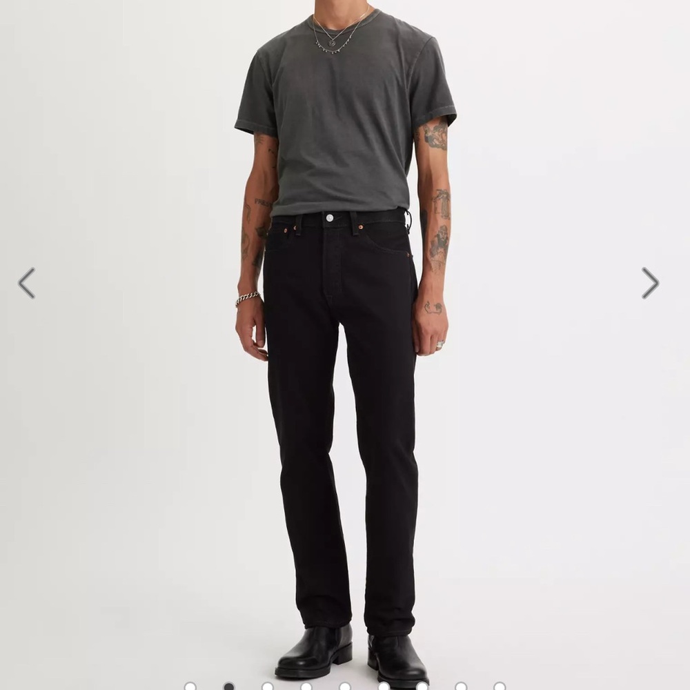 Levi's Men's 501  Black Straight Jeans NWOT